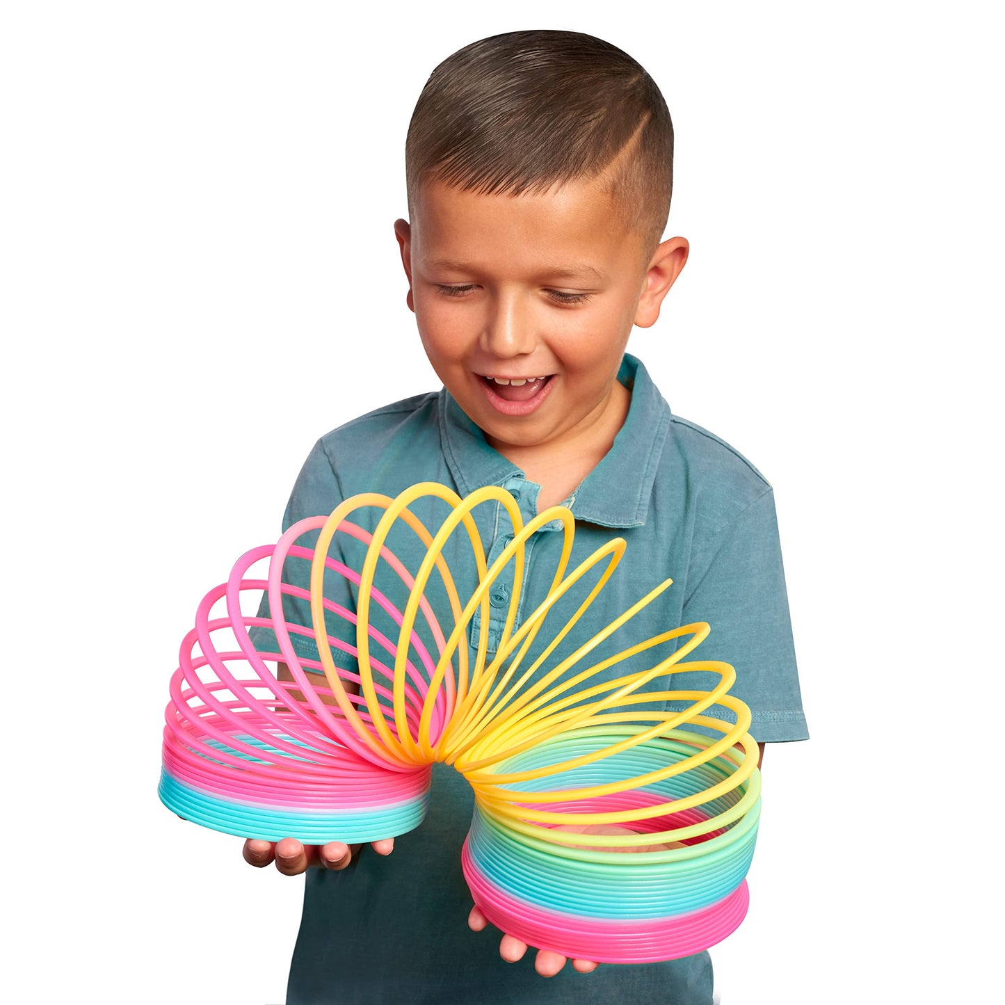 Just Play Slinky - Original Walking Spring Toy, Plastic, Multi-color, Model 03170, Kids Ages 5+