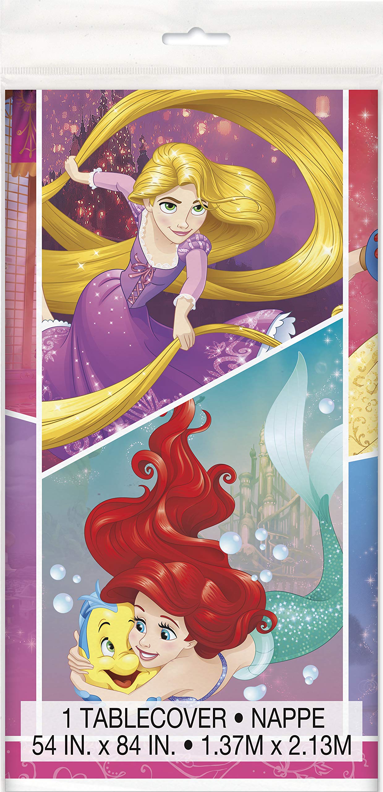 Unique Plastic Disney Princess Table Cover 54 x 84, 1 Ct.