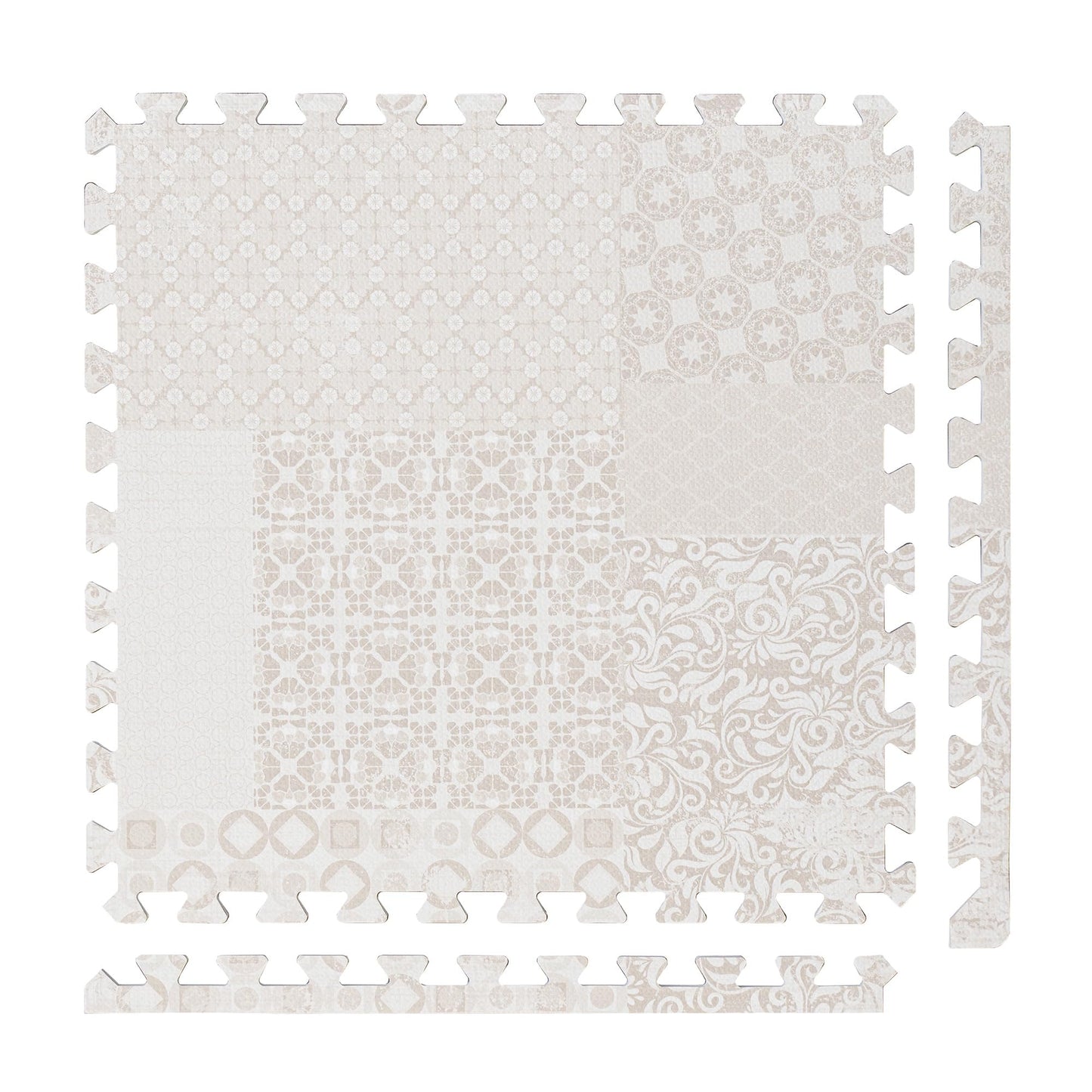 Popsykosy Premium Exercise & Baby Foam Play Mats - Stylish & Large Non-Toxic Puzzle Floor Mat - 6 Tiles - Spacious 6Ft X 4Ft - P