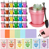 24 Set Valentines Day Cards for Kids Classroom,Nursery Pots with Humidity Dome Shovel and Seed Packet,Small Plastic Plant Pots V