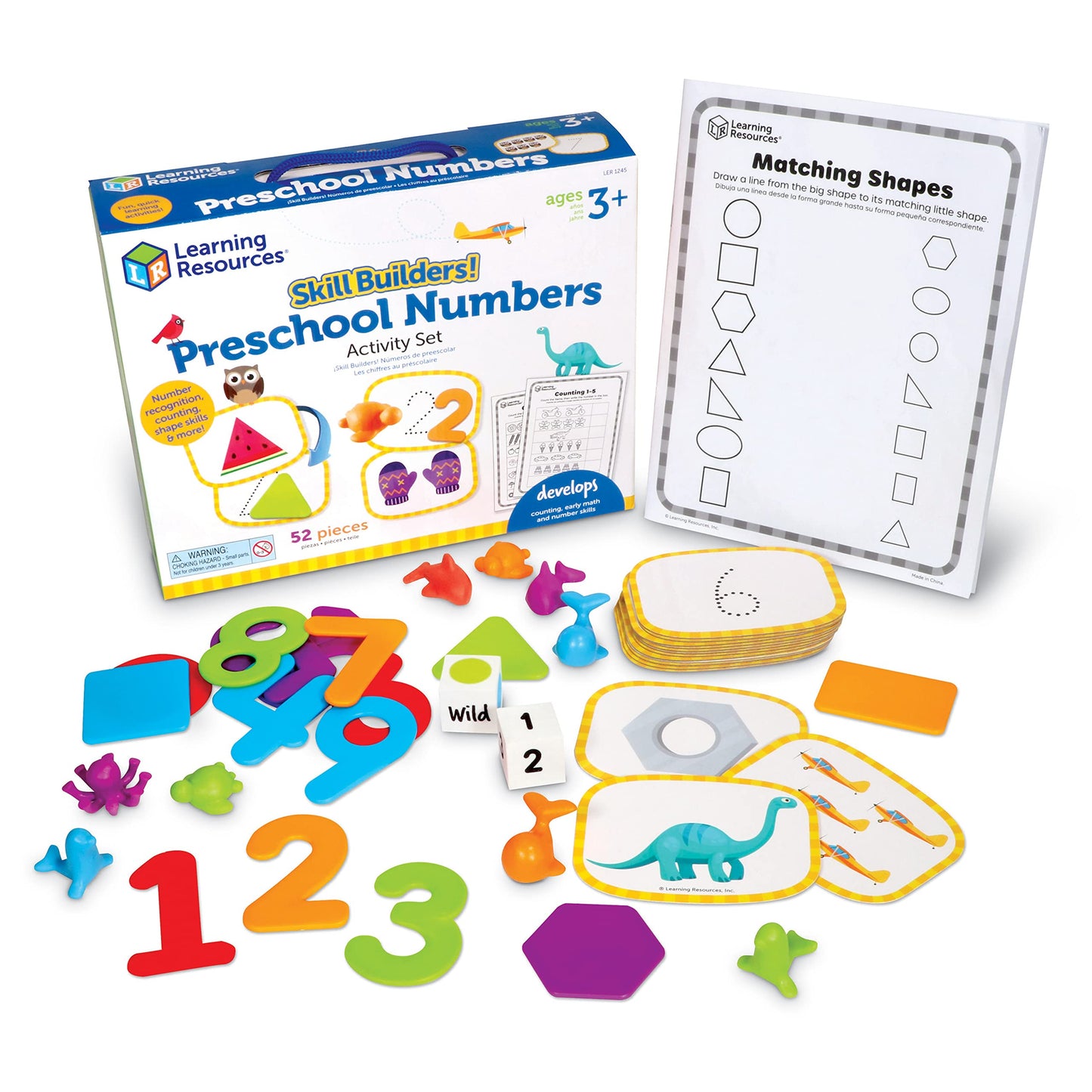 Learning Resources Skill Builders! Preschool Numbers - 52 Pieces, Ages 3+ Toddler Learning Activities, Preschool Learning Materi