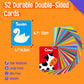 SpriteGru 52 PCS Word Flashcards - Double-Sided CVC & CVCC Cards, 4"x6" Cardstock, Educational Tool for Preschool & Kindergarten