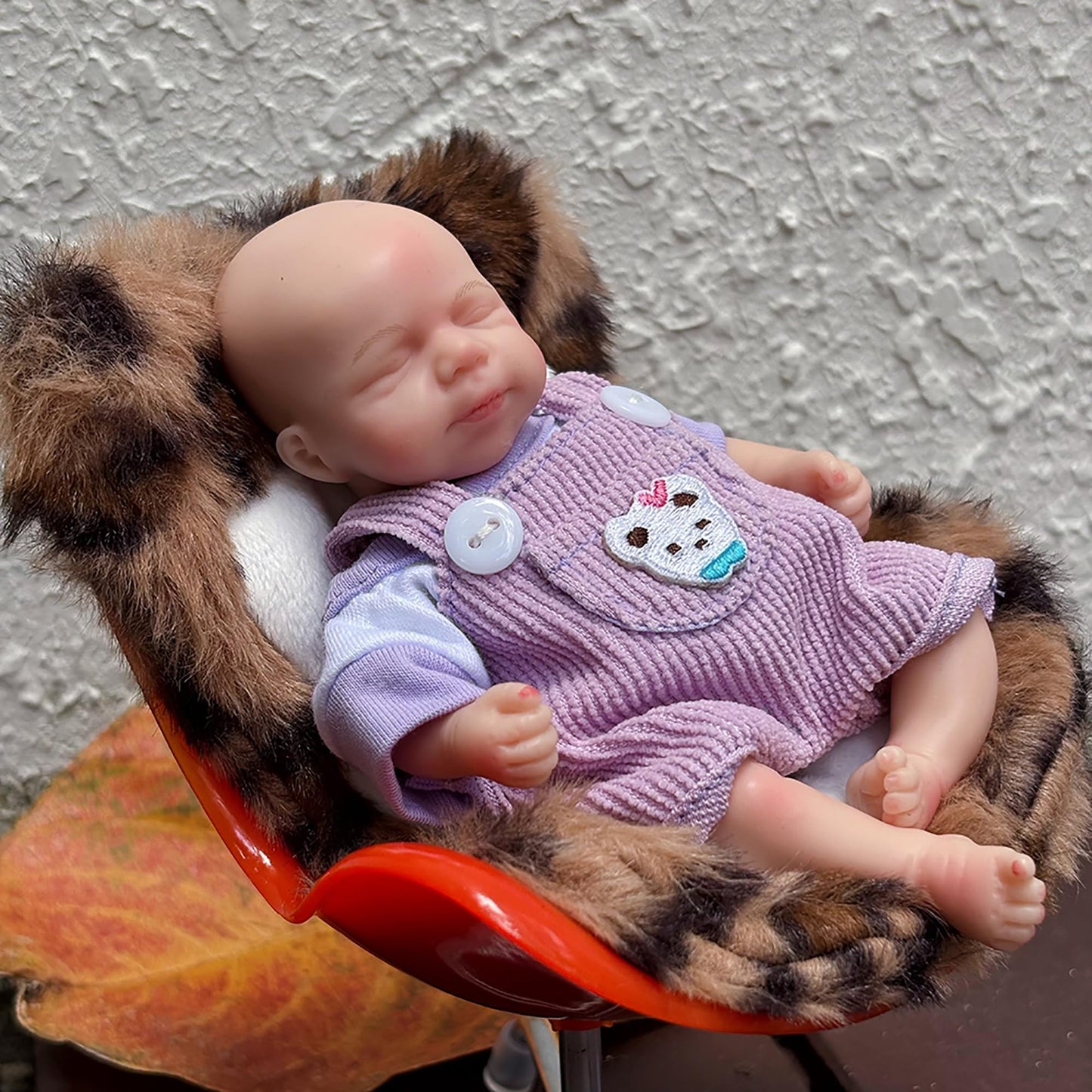 Yokyyi Full Silicone Reborn Baby Dolls 6 Inch Newborn Silicone Baby Doll With Eye Closed Realistic Girl