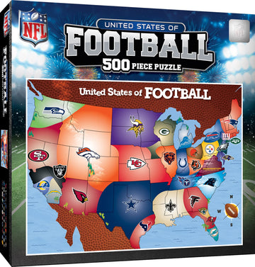 Masterpieces Nfl League Map Puzzle - 500-Piece Sports Puzzle For Adults - Officially Licensed Nfl Product