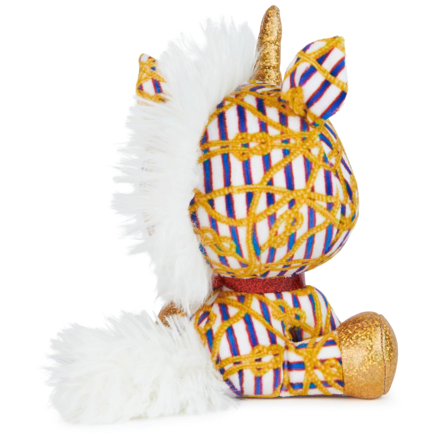 P.Lushes Designer Fashion Pets Natalie Von Corn Premium Unicorn Stuffed Animal, Gold And Blue, 6