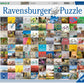 Ravensburger 1500 Piece Puzzle - 99 Bicycles, Cardboard, Precision Fit, Red, Model 16007