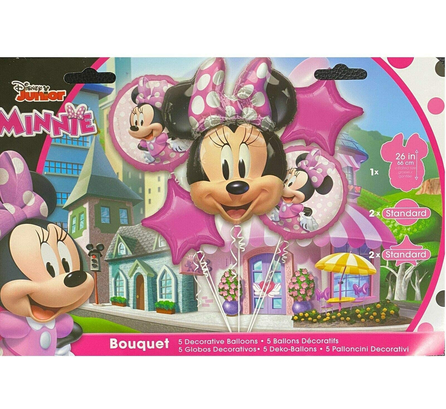 Minnie Mouse Forever Foil Balloon Bouquet, 5pc