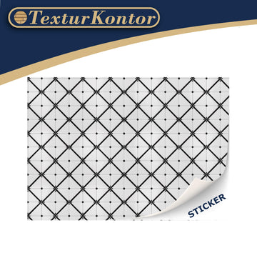 3 Sheets Self Adhesive Floor Tiles For Dollhouse 1:12 Scale (Tile Pattern Sanssouci)