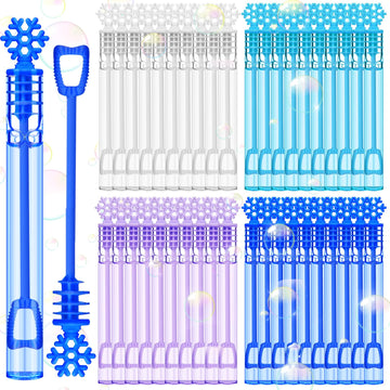 120 Pack Bubble Wands Bulk For Kids Winter Party Favors Snowflake-Shaped Bubble Wands Goodie Bags Stuffers For Birthday Party Su