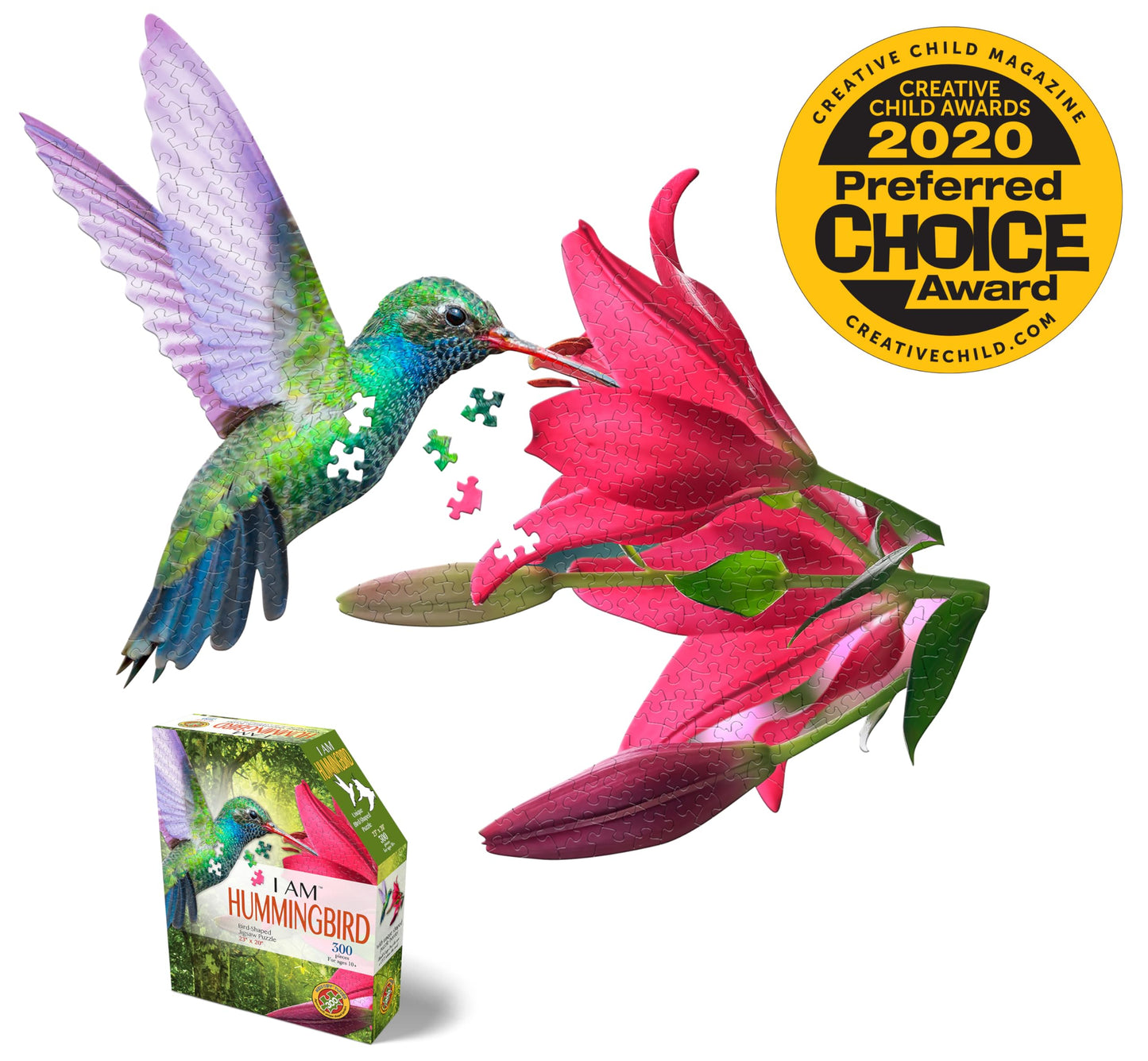 Madd Capp 300-Piece Hummingbird Jigsaw Puzzle - Multi-Colored Cardboard - Model 6009