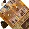Woodronic 15" Wooden Backgammon Set - Folding Classic Game in Light Brown, Ideal for Kids & Adults, Best Strategy & Tactics Game