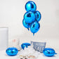 Blue Foil Balloons, Round Shape 10Pcs Big Mylar Balloons Helium Balloons For Birthday Baby Shower Wedding Party Decoration 18 In