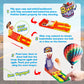 Ja-Ru Pocket Travel Toy Set (5 Toys) Kids Mini Handheld Games. Pinball Machine, Finger Basketball, Fishing Game, Magnetic Beard, & Small Tic Tac Toe. Party Favors. 3255-3258-3257-3205-3256P