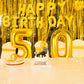 CZBZYMYYY 42" Gold 50 Balloon - Foil Mylar 50th Birthday Decoration, Anniversary Party Supplies