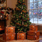 Weekgrat 6 Pcs Large Magical Themed Christmas Under Tree Decor Box Travel Suitcase Travel Party Decor Paperboard Fantasy Themed