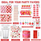 Colarr 161 Pcs Strawberry Party Favors School Stationery Set Includes Gift Cup Notebook Pencil Sharpener Eraser Keychain Stamp S
