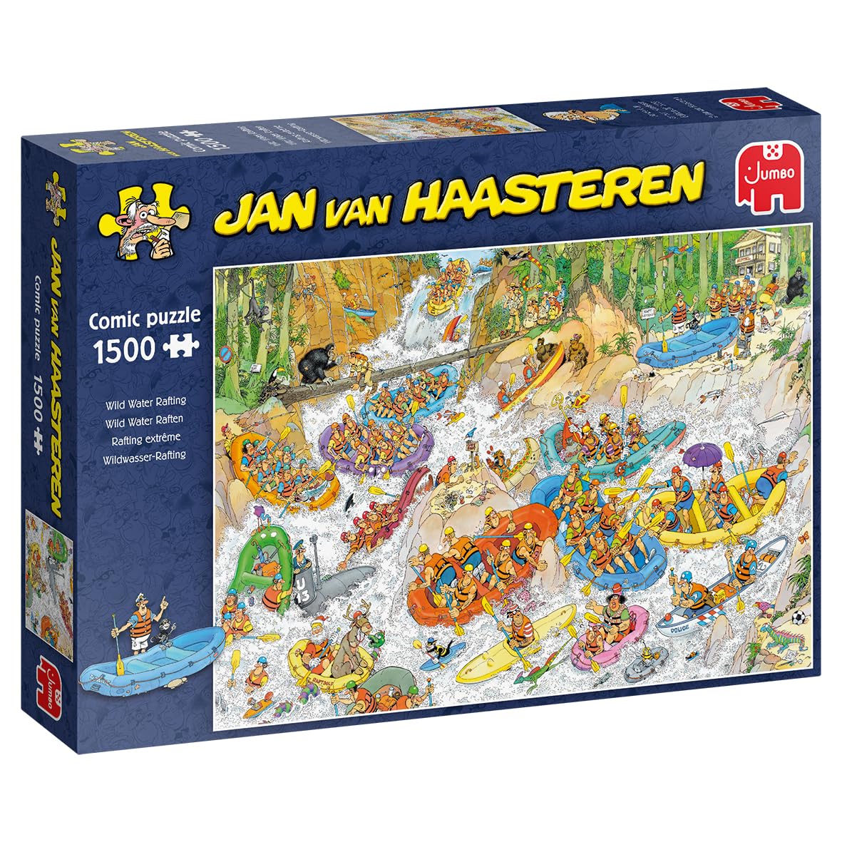 Jan van Haasteren Jumbo Wild Water Rafting Jigsaw Puzzle, 1500 Pieces, Model 19015