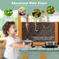 Costzon Mud Kitchen, Wooden Kids Kitchen Playset With See-Through Planter Box, Blackboard, Stoves, Sink & Faucet, Cooking Access