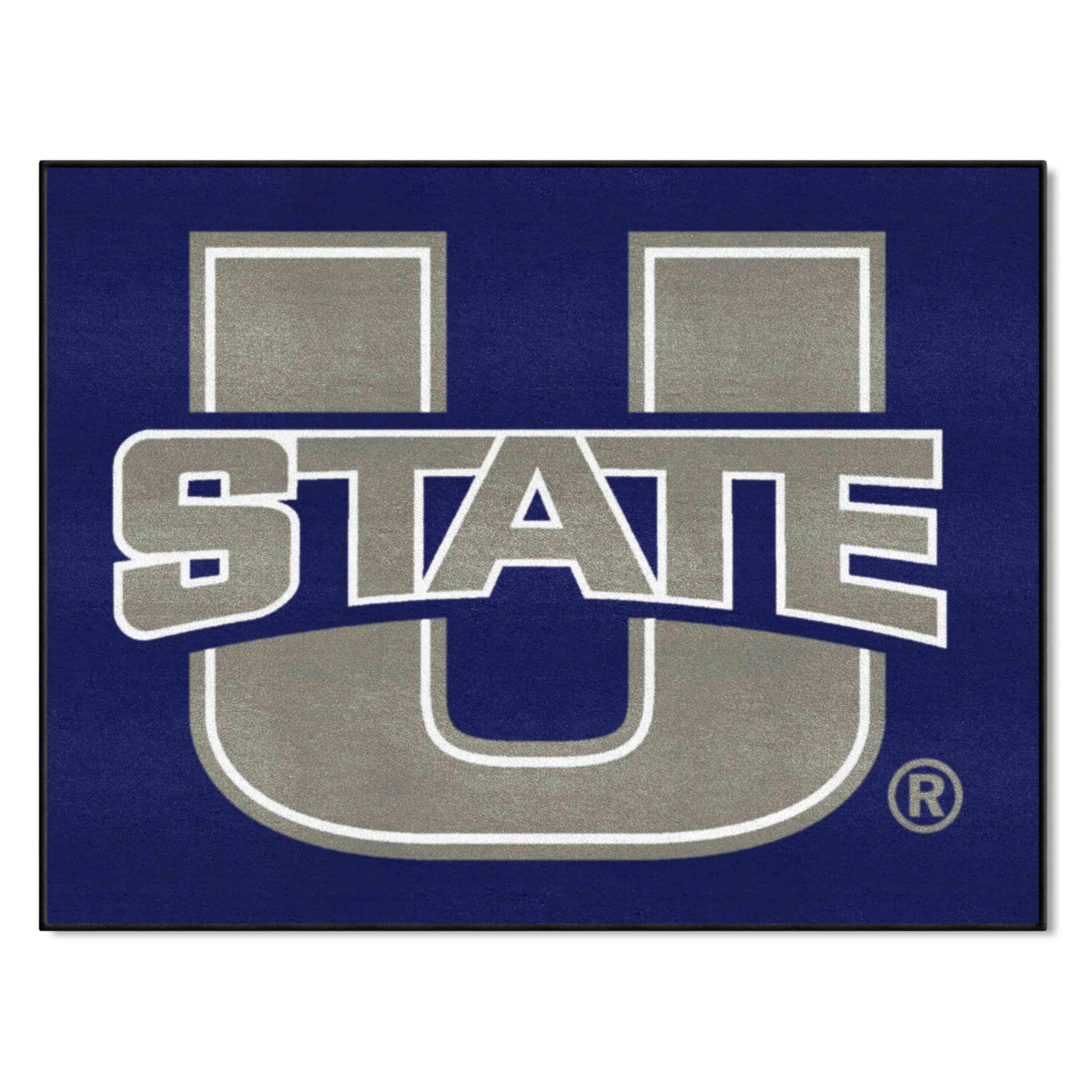 FANMATS 2534 Utah State University All-Star Mat | Navy | 33.75x42.5 | U State Primary Logo