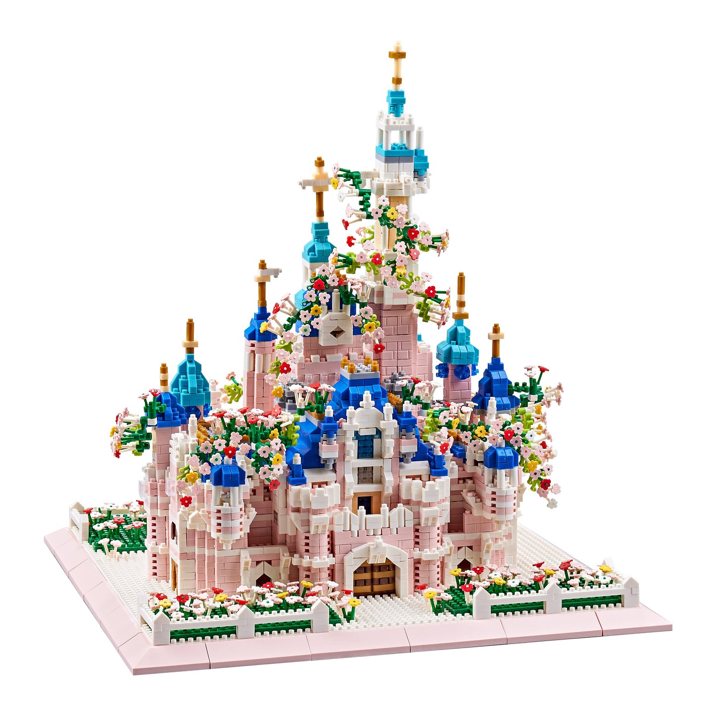 Kadablk Castle Micro Blocks Building Set, 4000+ PCS, Pink, Model 7830, Plastic - Ideal for Adults and Teens