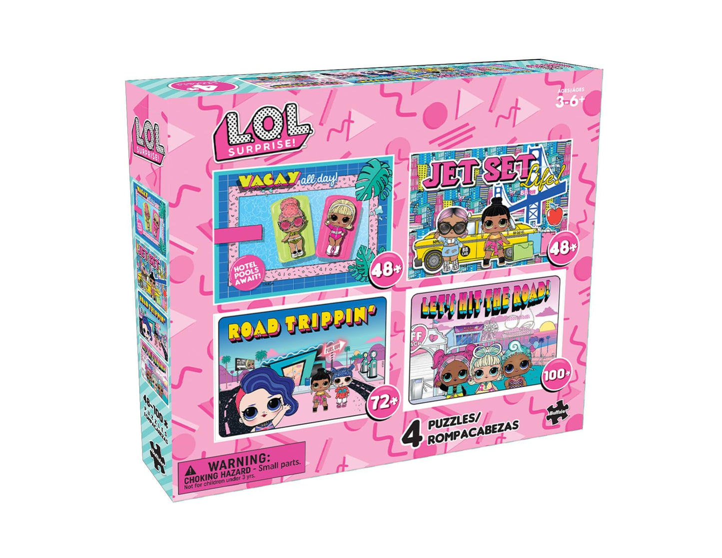 Buffalo Games - Lol - 4 X 1 Kids Multipack - Lol Travel - Multi Piece Jigsaw Puzzle For Adults -Challenging Puzzle Perfect For G