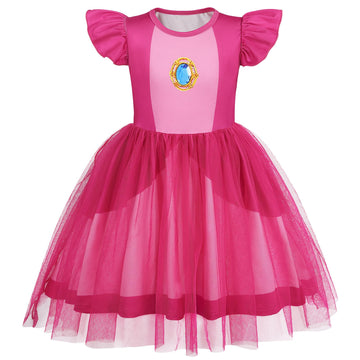 Marendyee Girls Princess Costume Halloween Birthday Dress Tulle Mesh Dresses 3T 4T