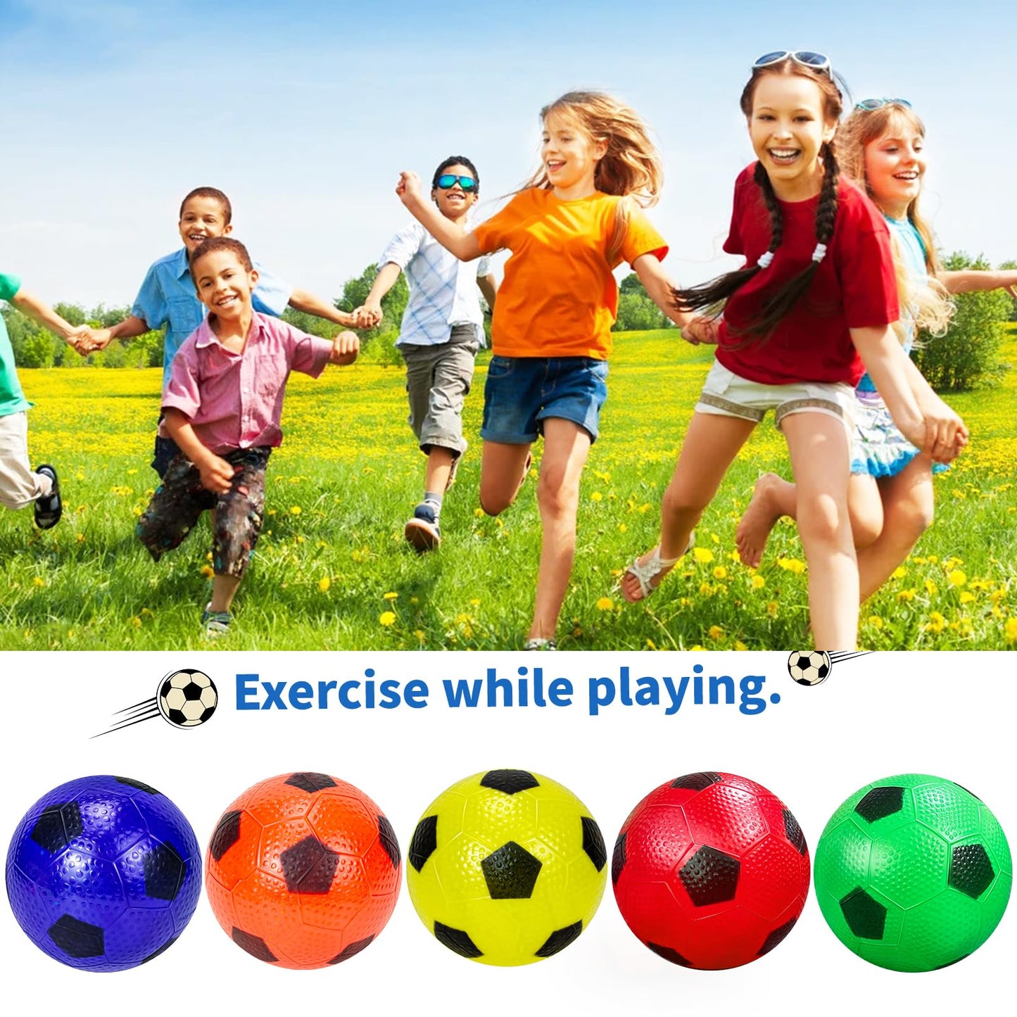 Ynanimery 12 Pack Mini Soccer Balls For Kids, 4'' Inflatable Mini Soccer Balls For Indoor Outdoor Games, Small Soccer Balls For Pool Beach Garden Sports Game Party Supplies