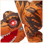 Spooktacular Creations Kids Inflatable Costumes, Riding A Light-Up Eyes T-Rex Inflatable Costume, Brown Rawr Blow Up Dinosaur Co
