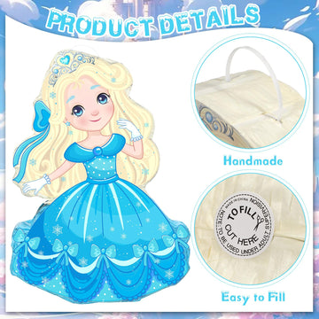 Threan Princess Piñata Girl Princess Party Piñata Set, Winter Party Piñata Princess Piñata Stick Blindfold Mask For Winter Princess Theme Girl Baby Birthday Party Supplies Decoration