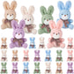 Sanwuta 24 Pcs Bunnies Plush Animal Keychain Mini Rabbit Stuffed, Bunny Plush Bunny Stuffed Animal For Easter Eggs Filler Basket