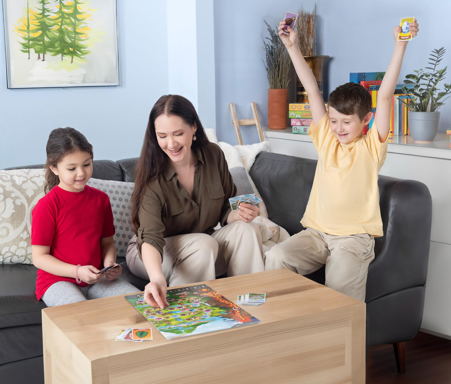 Jumping High Five Cooperative Dinosaur Rescue Board Game for Kids - Easy to Learn, Fun Family Game, Ages 4+, Cardboard, Multi-Color