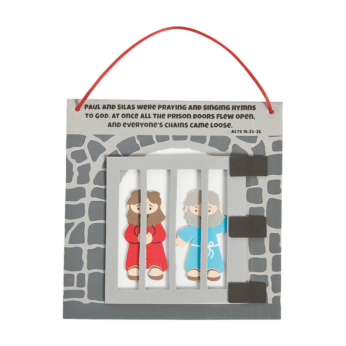 Fun Express Paul & Silas in Prison Craft Kit  Crafts for Kids and Fun Home Activities  VBS Vacation Bible School Supplies/Deco