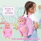 Uzidbto 12 Inch Baby Dolls With Backpack Carrier Can Store Doll Clothes And Accessories,12'' Reborn Baby Doll Set In Gift Box Wi