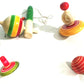 Crafts India Handcrafted channapatna Wooden Tops Hand Spinners , lattu ,bugri Dolls / Toys Combo Set  4pcs