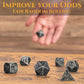 Dnd Metal Dice - Cracked Distressed Gray Metal Dice - Polyhedral Dice Set For Rpg D&D Mtg Pathfinder And More - Beautifully Deta