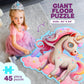 Dan&Darci Jumbo Shimmery 45-Piece Unicorn Floor Puzzle For Kids Ages 3-6 Years Old- Large Toddler Puzzles Age 3, 4, 5, 6 Year Olds - Easter Toys For Girls - Little Girl Birthday Gift