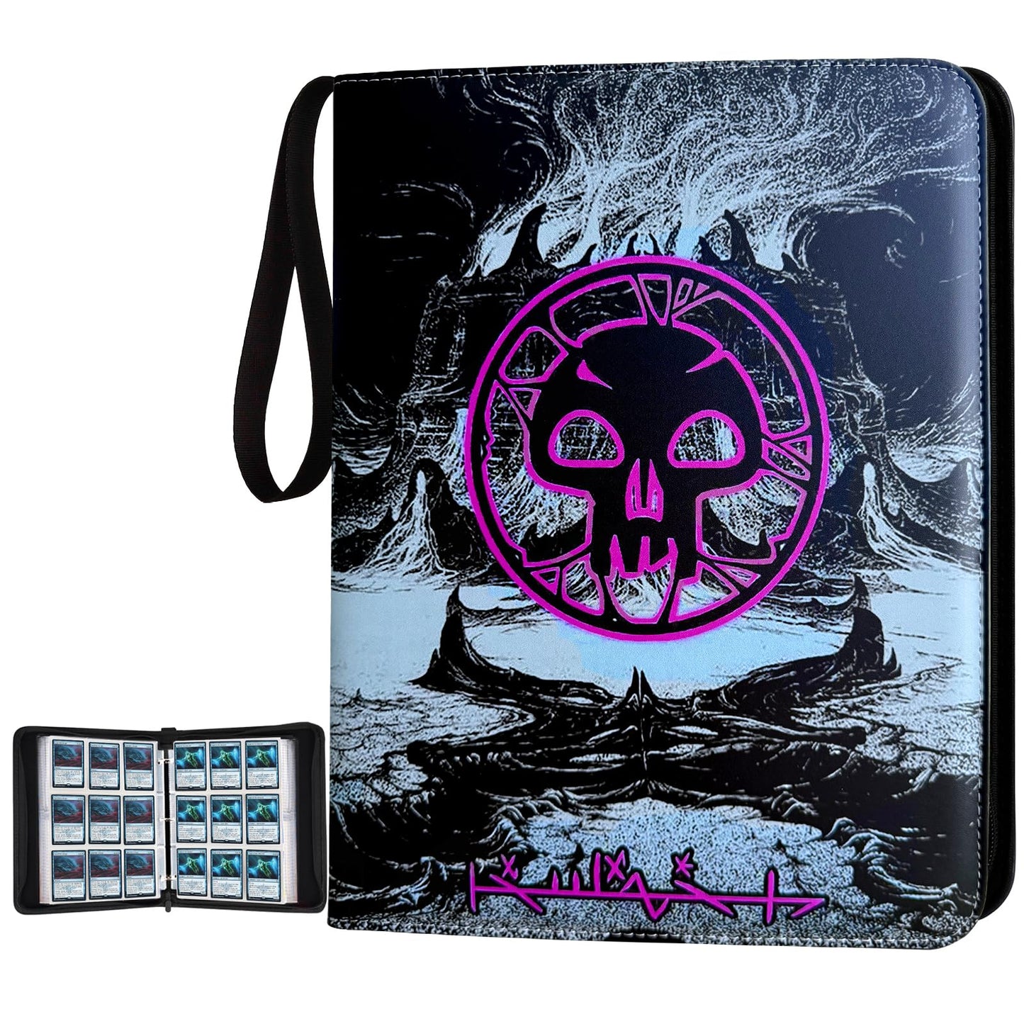 MTGPRO 9 Pocket Card Binder  720 Double Sided Pocket Trading Card Binder  enhanced PU Card Collector Album Card Folder for MTG/YGO/PTCG/Game Cards(Purple)