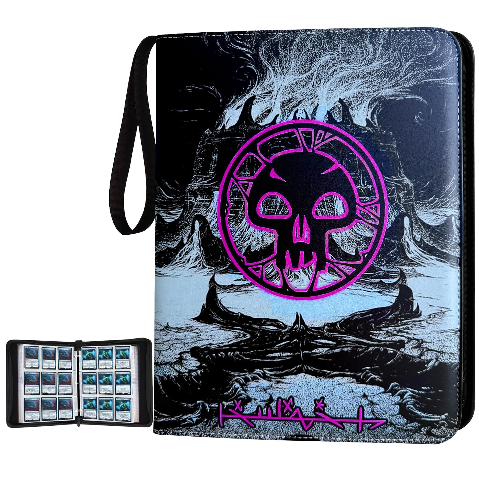 MTGPRO 9 Pocket Card Binder  720 Double Sided Pocket Trading Card Binder  enhanced PU Card Collector Album Card Folder for MTG/YGO/PTCG/Game Cards(Purple)