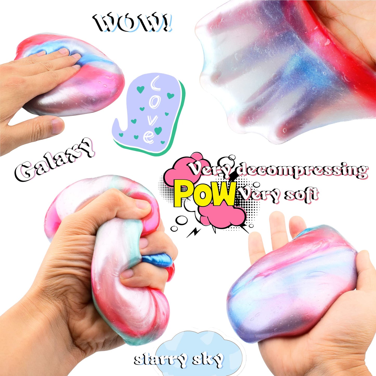 70 Pack Mini Slime Kit,Galaxy Slime Party Favors,Stretchy Slime Kit For Classroom Prizes,Kids Stress Relief Toys, Christmas Stoc