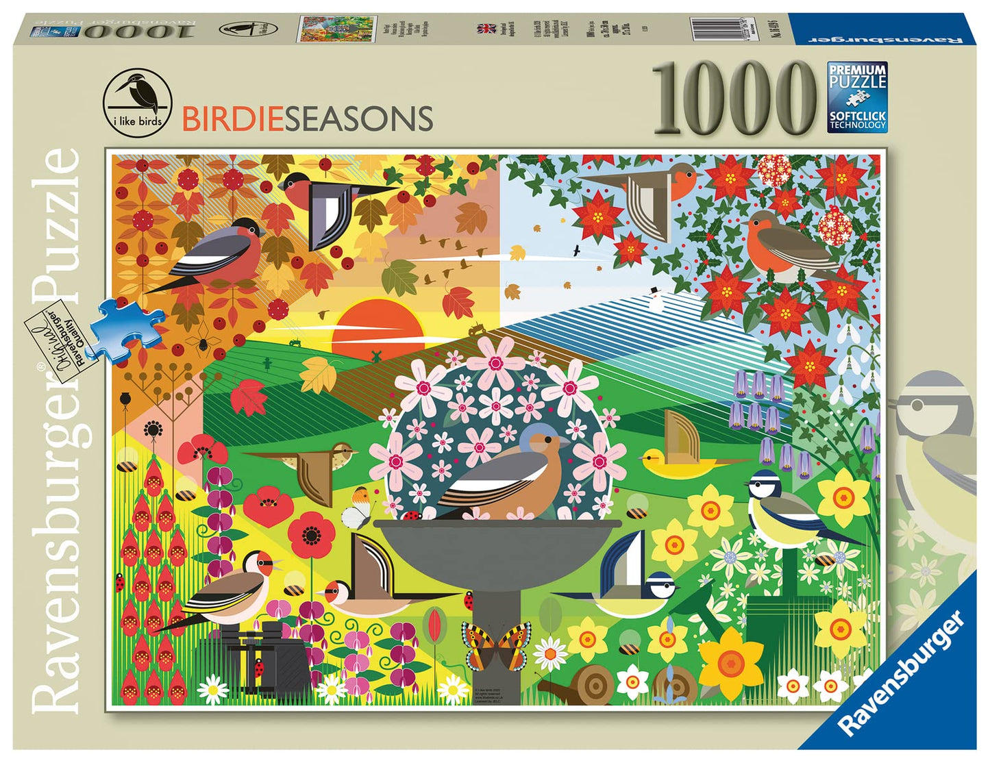 Ravensburger I Like Birds 1000 Piece Jigsaw Puzzle For Adults - 16419 - Every Piece Is Unique, Softclick Technology Means Pieces Fit Together Perfectly