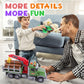 wakelnsa 15'' Big Truck Toys Set,Include Farm Truck,3 Random Metal Truck,Toy Truck with Hook,Toys for Boys Age 3-7 Christmas & B