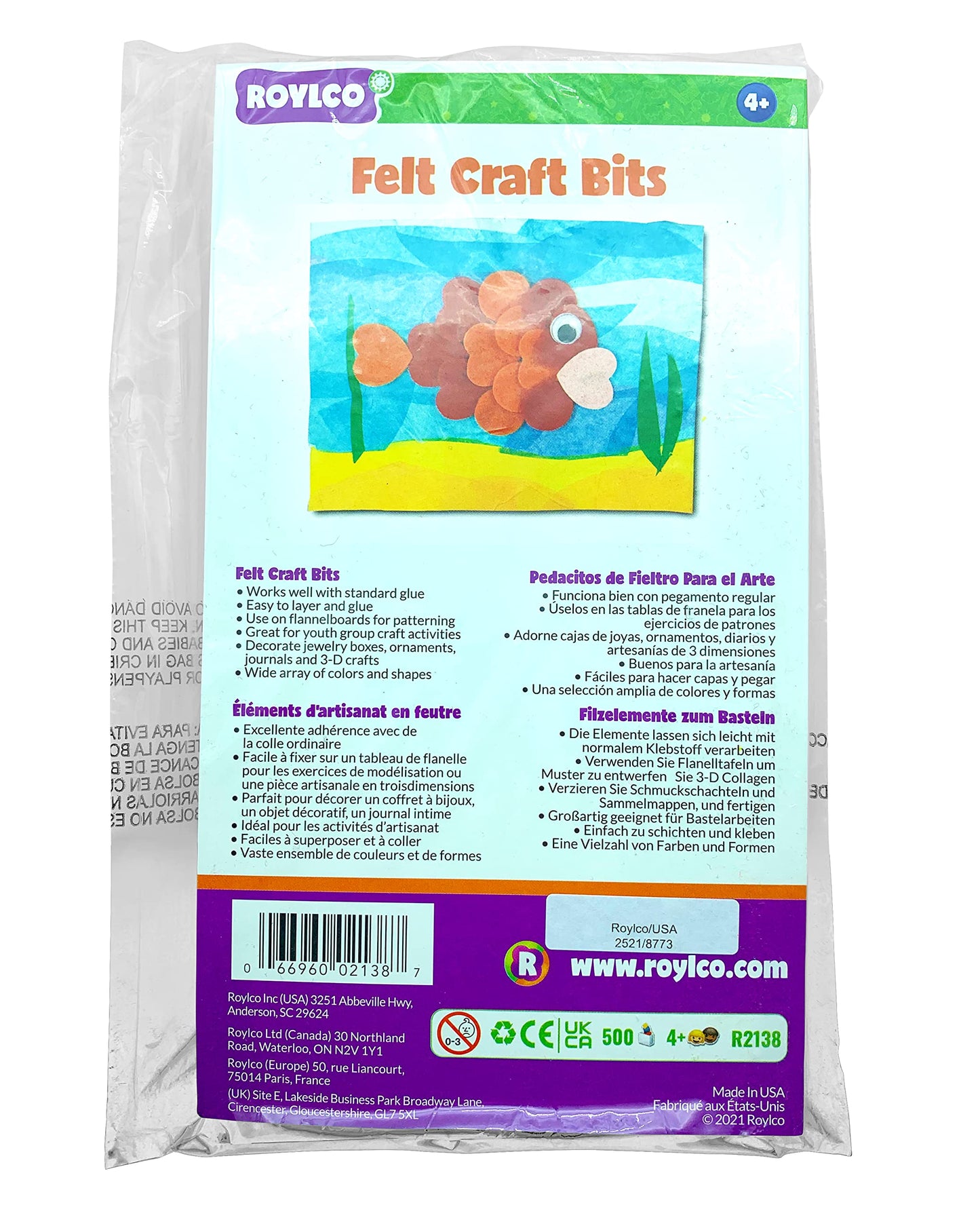 Roylco Felt Shapes, Assorted