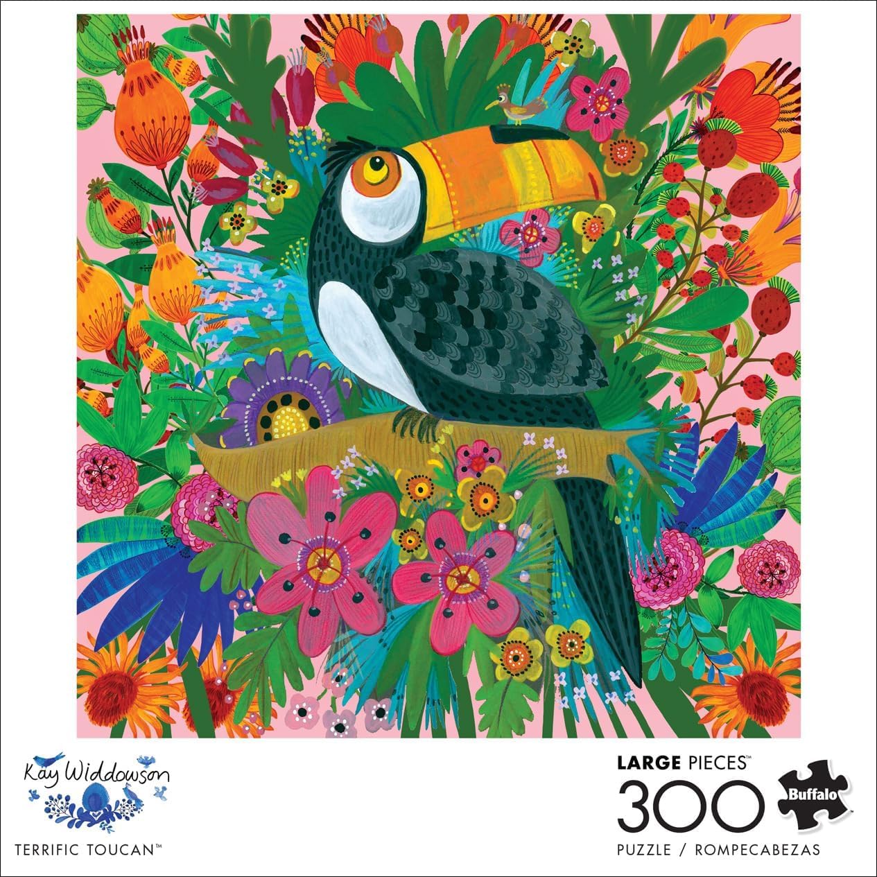 Buffalo Games - Kay Widdowson - Terrific Toucan - 300 Piece Jigsaw Puzzle For Adults Challenging Puzzle Perfect For Game Nights