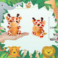 12 Pcs Valentines Day Gifts For Kids Classroom, Small Stuffed Animals Bulk, Mini Stuffed Animals, 4 Inch Safari Stuffed Animals,