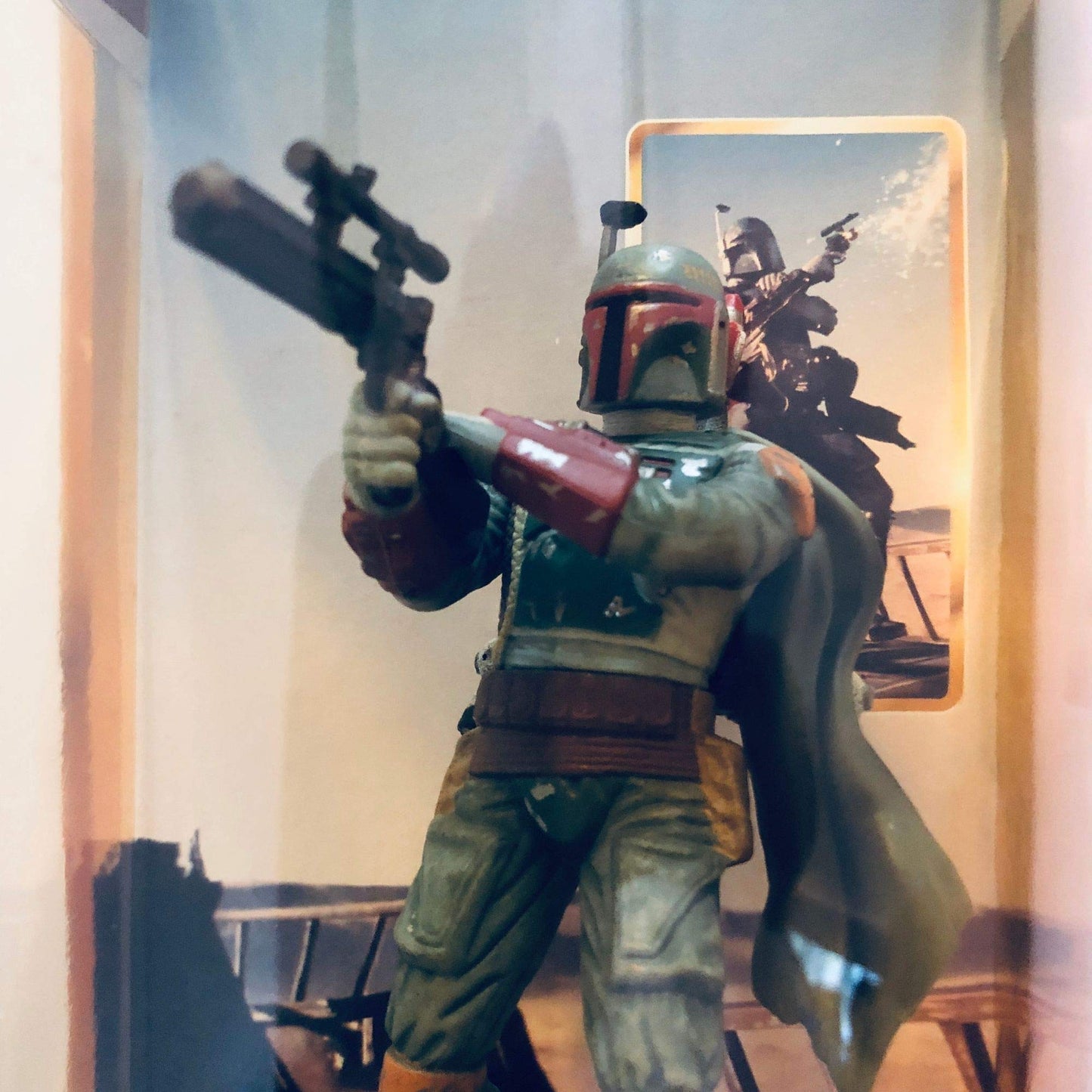 Star Wars Epic Force 6' Boba Fett Figurine On 360° Rotating Base