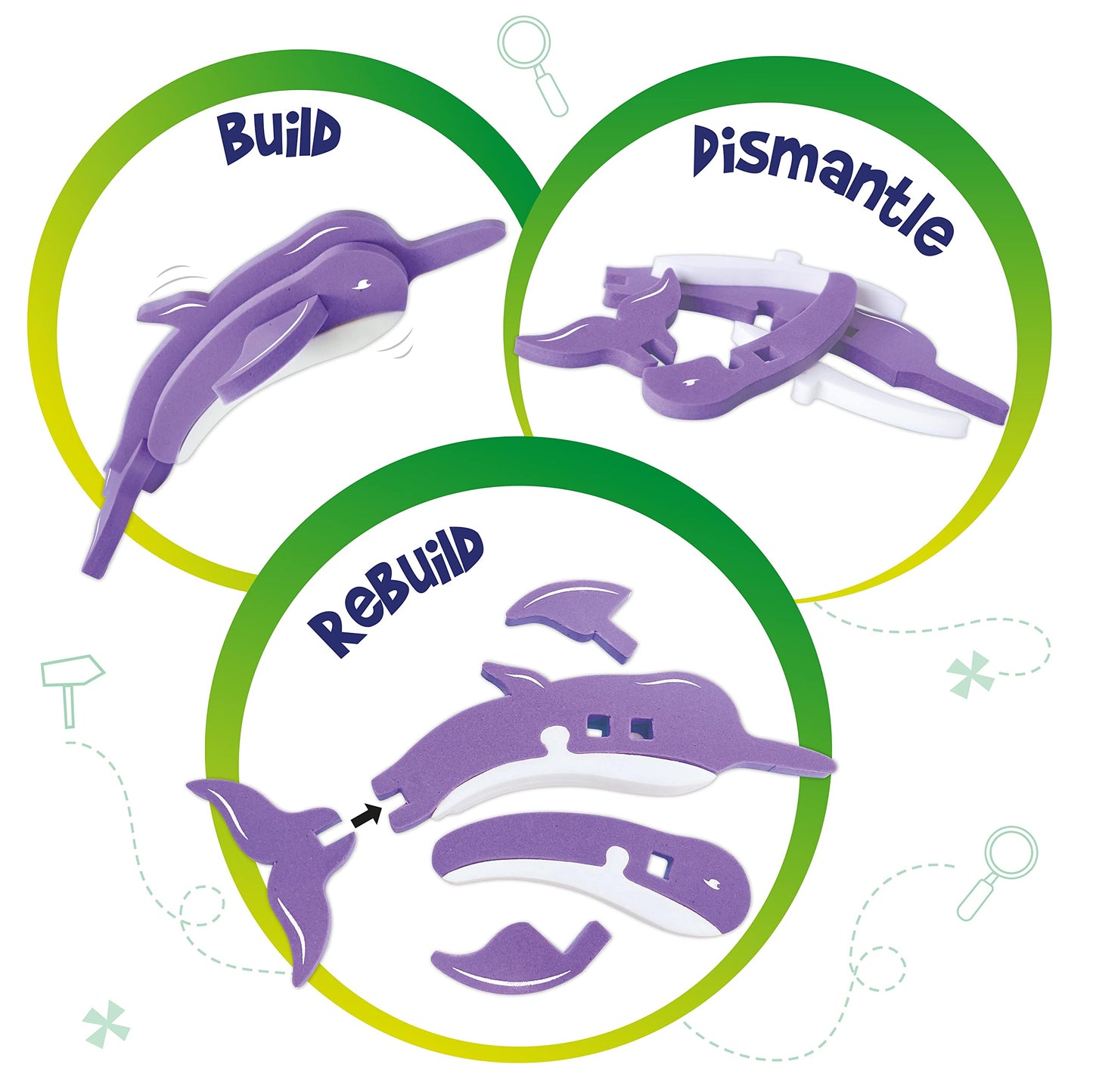 Imagimake Mapology National Symbols Of India - Construction Set - Make 7 Models - Educational Toys For 5 Years+, 70 Pieces,Multi