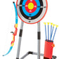 Nsg Deluxe Bow And Arrow Set For Kids - Toy Archery Bow With Large Freestanding Target, Suction Cup Arrows, And Quiver