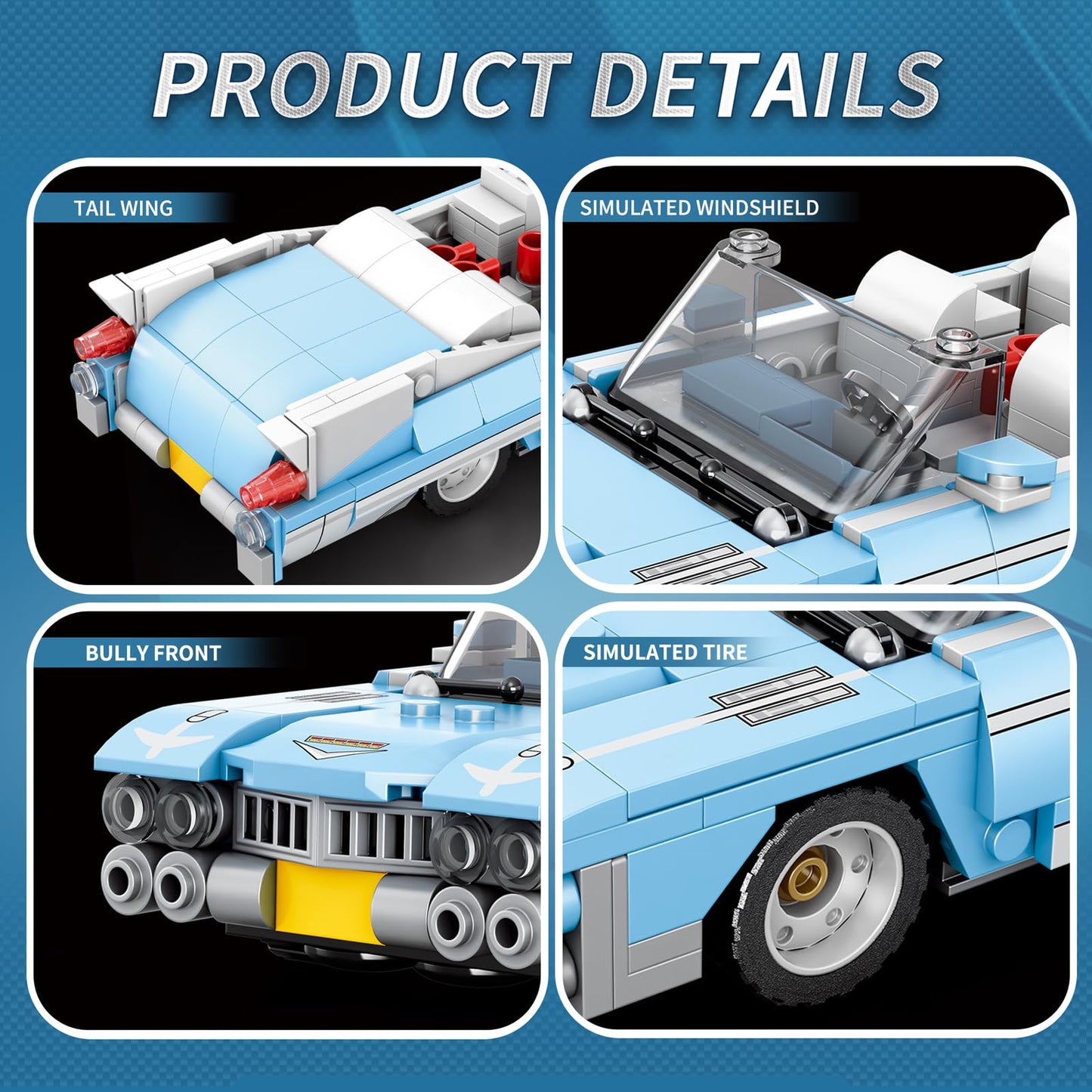 Zylegen Speed Racing Cars Building Sets For Kids, Mini Classic Moc Cars Building Blocks Toy Set, Model Cars Diy Building Kit Bir