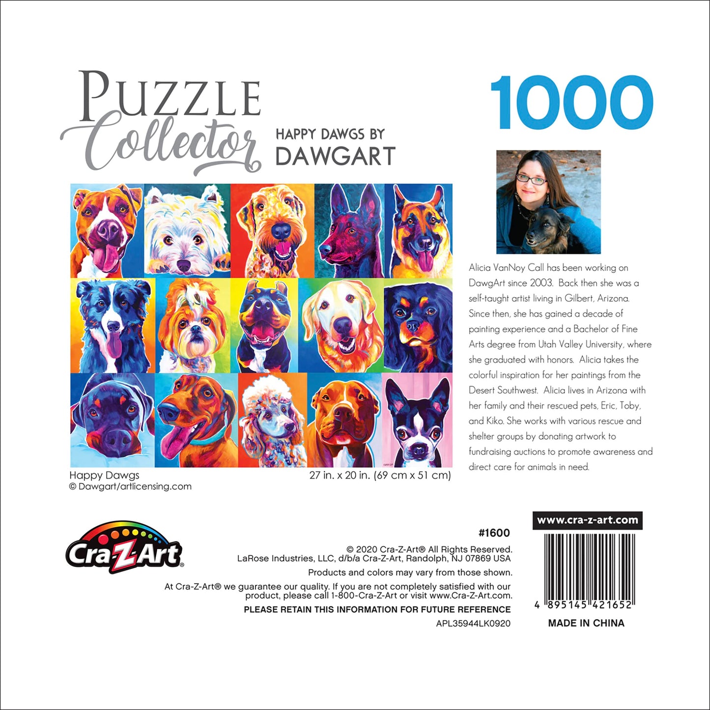 Roseart - Puzzle Collector - Happy Dawgs - 1000 Piece Jigsaw Puzzle For Adults