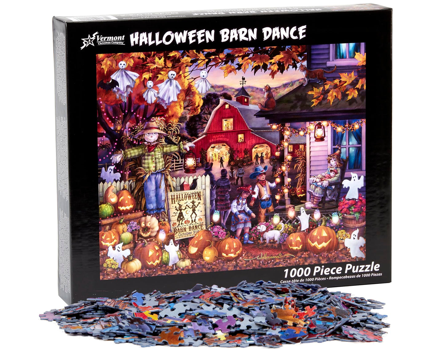 Vermont Christmas Company Halloween Barn Dance Jigsaw Puzzle 1000 Piece